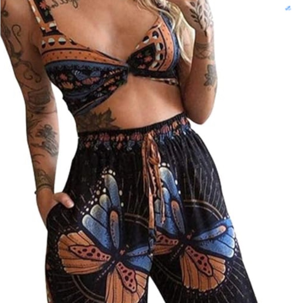 Butterfly Print Women's Jumpsuit